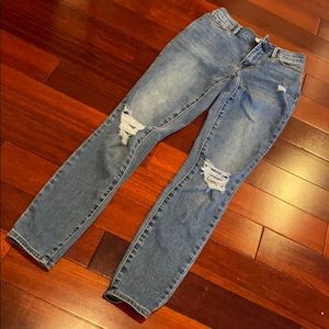 Pacsun distressed kids blue jeans.